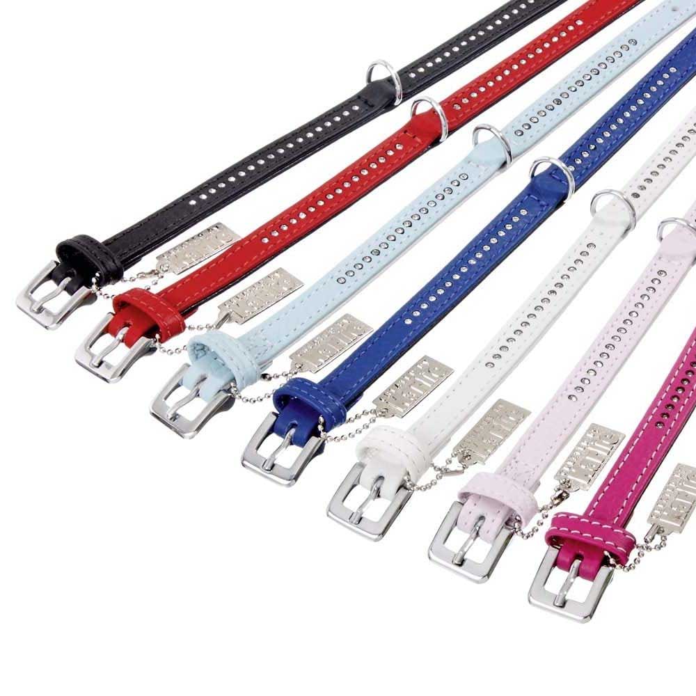 Karlie VINTAGE Strass Halsband Rot - 24 cm 