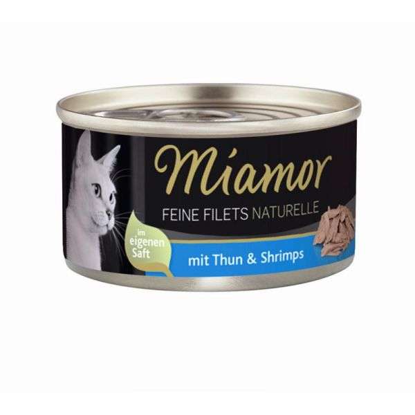 Miamor Feine Filets naturelle 80g Thun & Shrimps