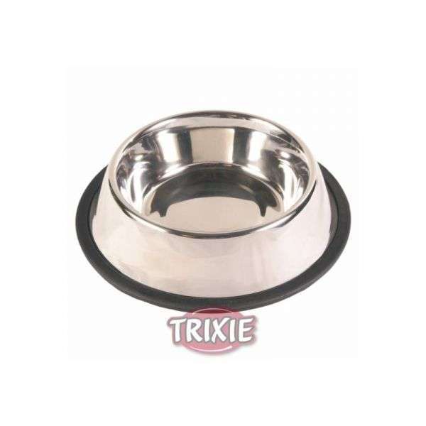 Trixie Edelstahlnapf mit Gummiring 2,7 l
