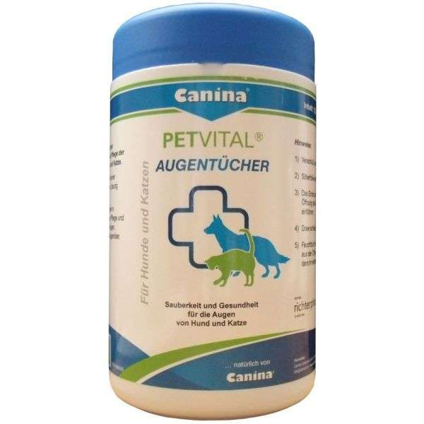 Canina Pharma PETVITAL Augentücher 120 Stück 
