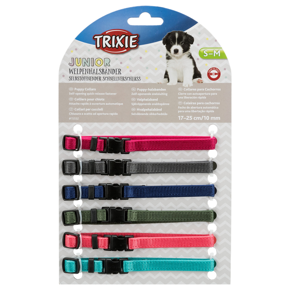 Trixie Welpenhalsbänder - 6er-Set 2 M-L = 22-35 cm