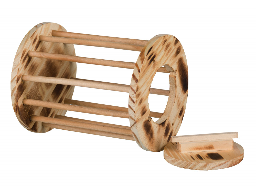 Trixie Heuraufe Rolle aus geflammtem Holz 
