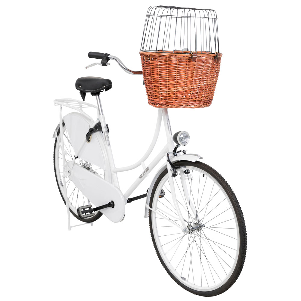 Trixie Front-Hundefahrradkorb aus Weide - natur 