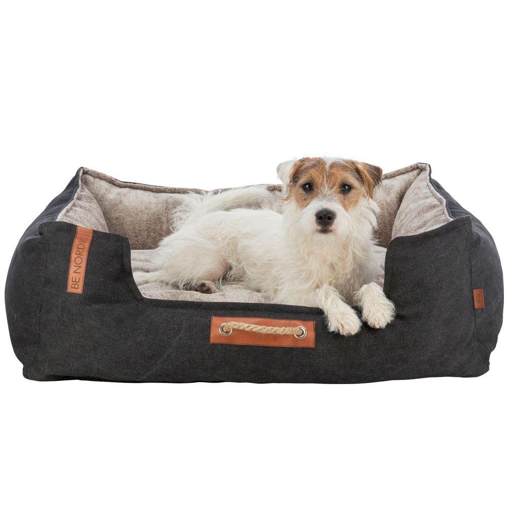Trixie BE NORDIC Bett Föhr - schwarz/sand 60 × 50 cm