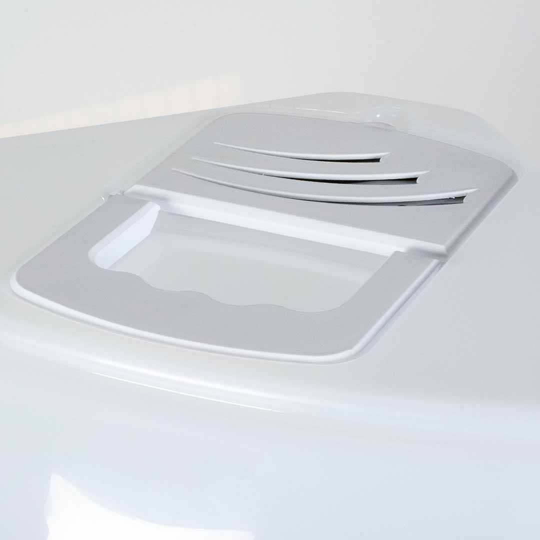 EBI Eck-Katzentoilette Prism M - transparent/weiß 