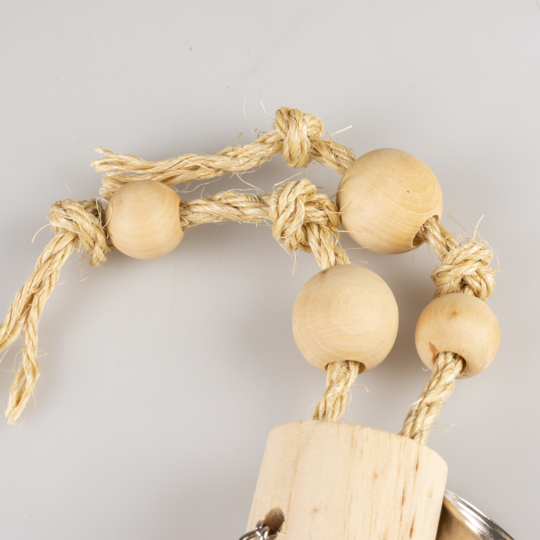 Duvoplus Vogelspielzeug Sisalseil & Holzperlen 