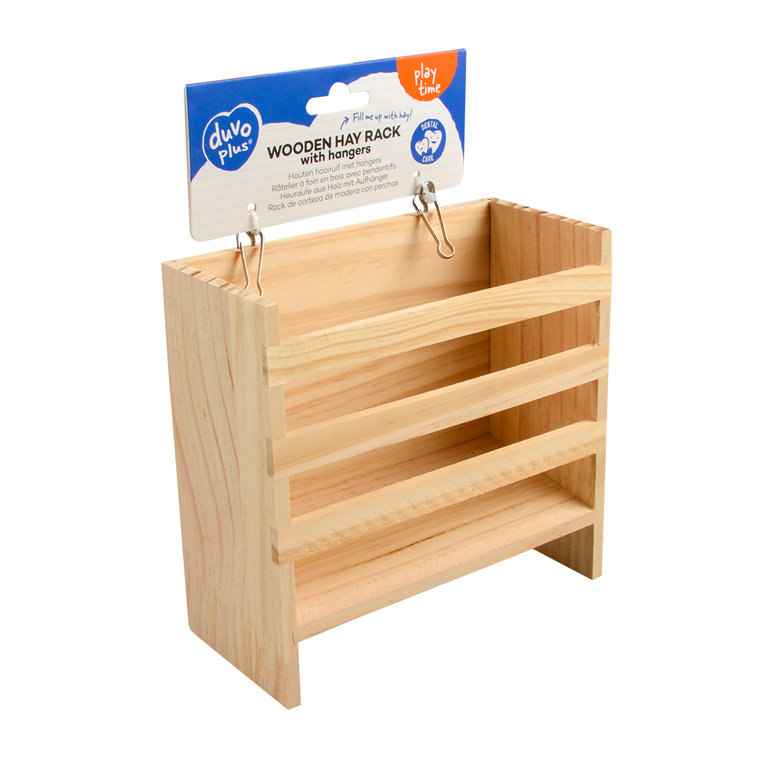 Duvoplus Holz-Heuraufe zum Aufhängen 