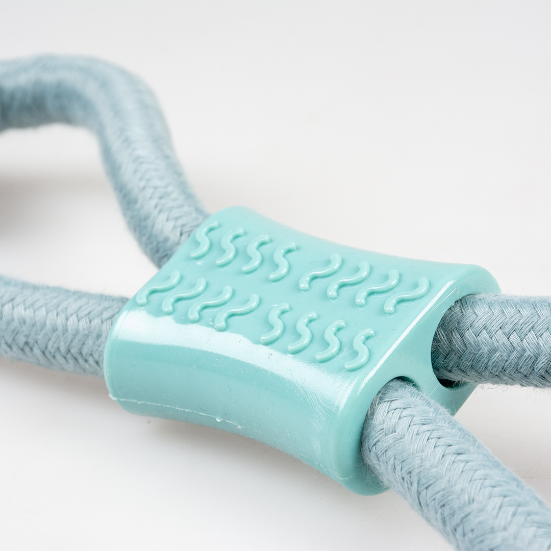 Duvoplus Seil 8-Zugring mit Knoten & Gummi - Blau 