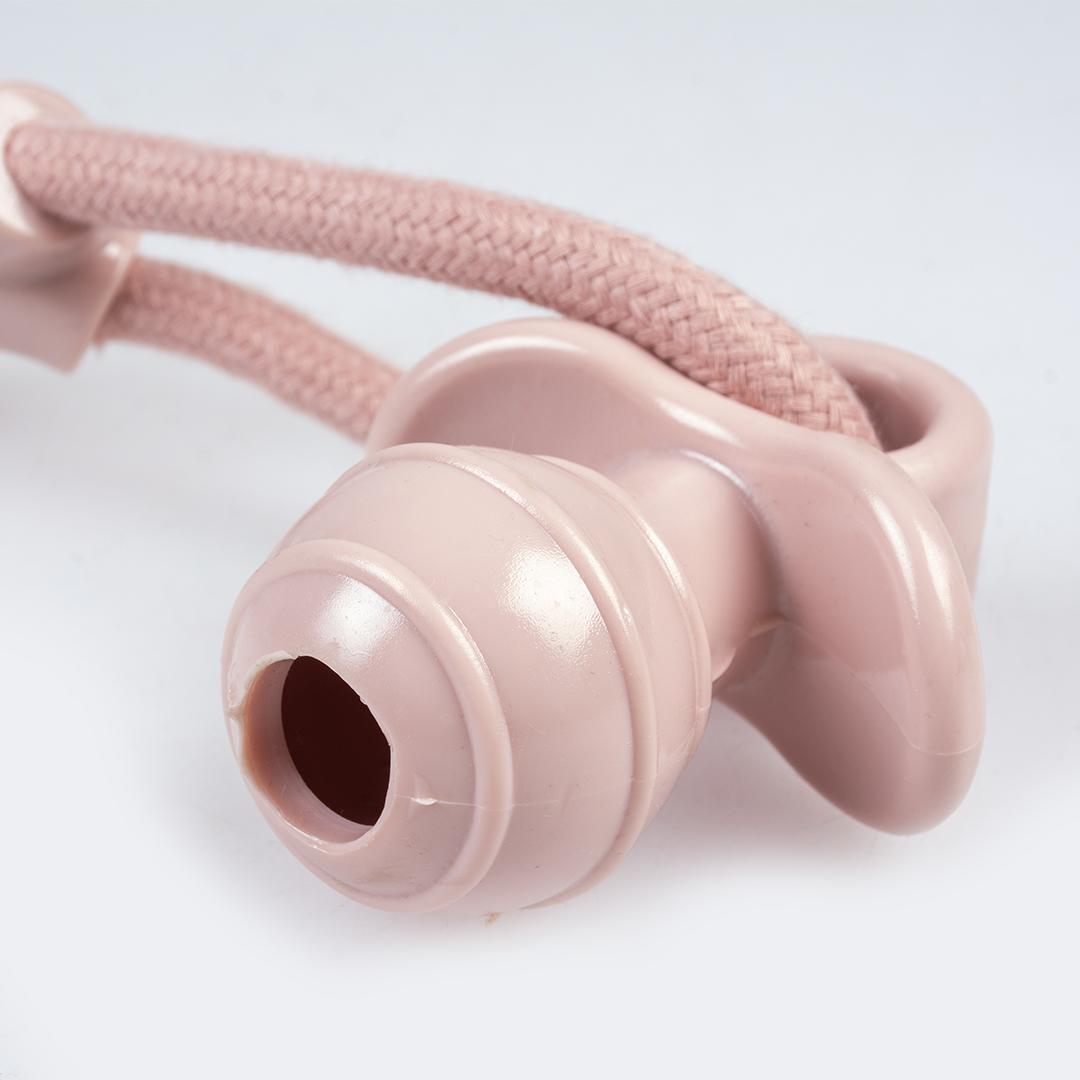Duvoplus Seil 8-Zugring mit Kugel & Gummischnuller - Rosa 