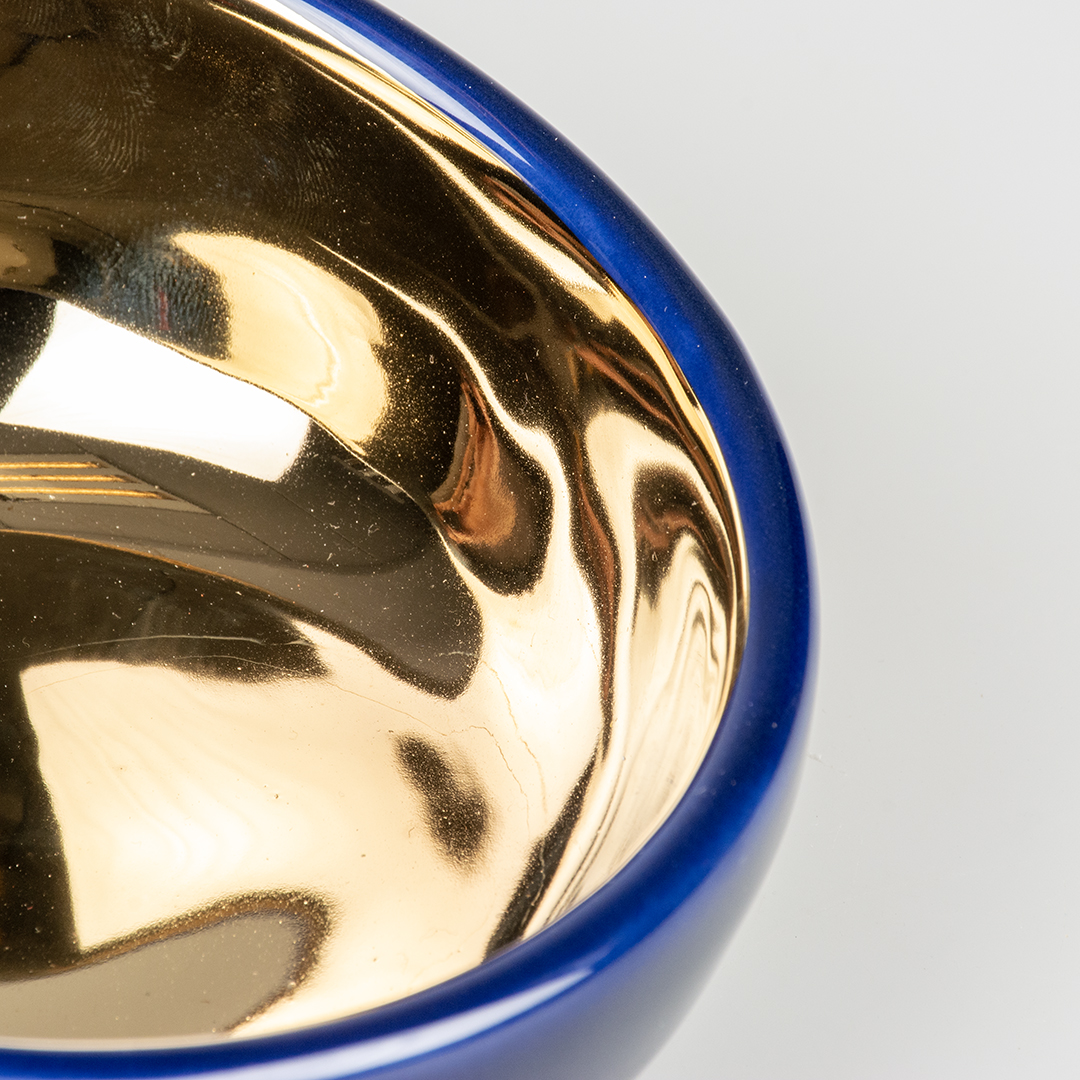 Duvoplus Futternapf Stone Obliq - blau/gold 