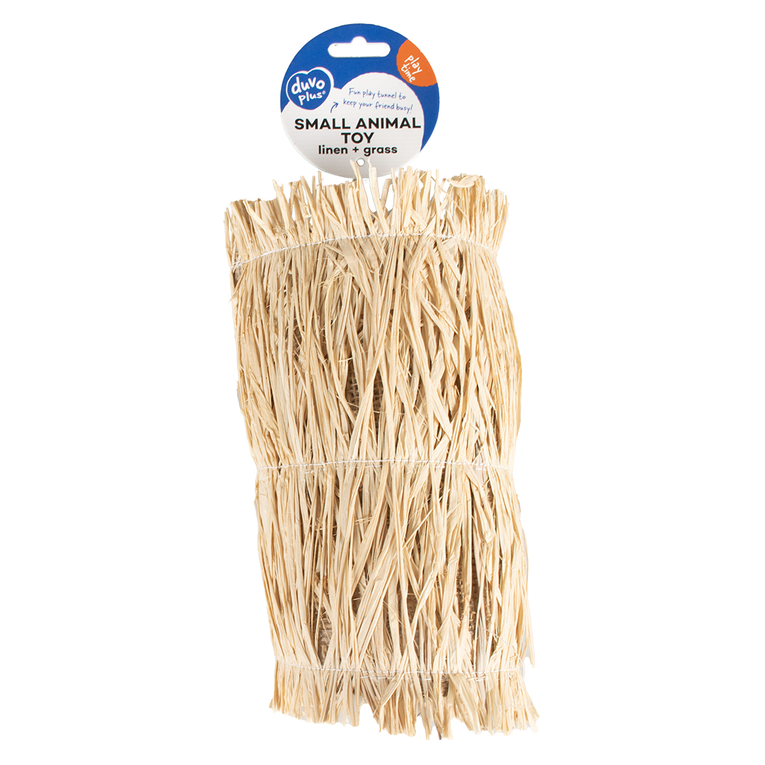 Duvoplus Nagertunnel aus Leinen/Gras 20 x 9 x 10cm