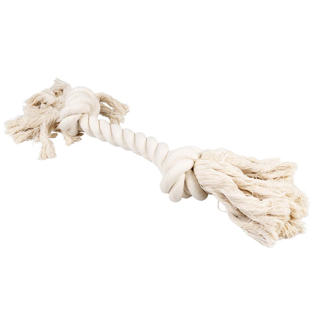 Duvoplus ECO Baumwoll-Tau mit 2 Knoten - weiß 25cm / 90g