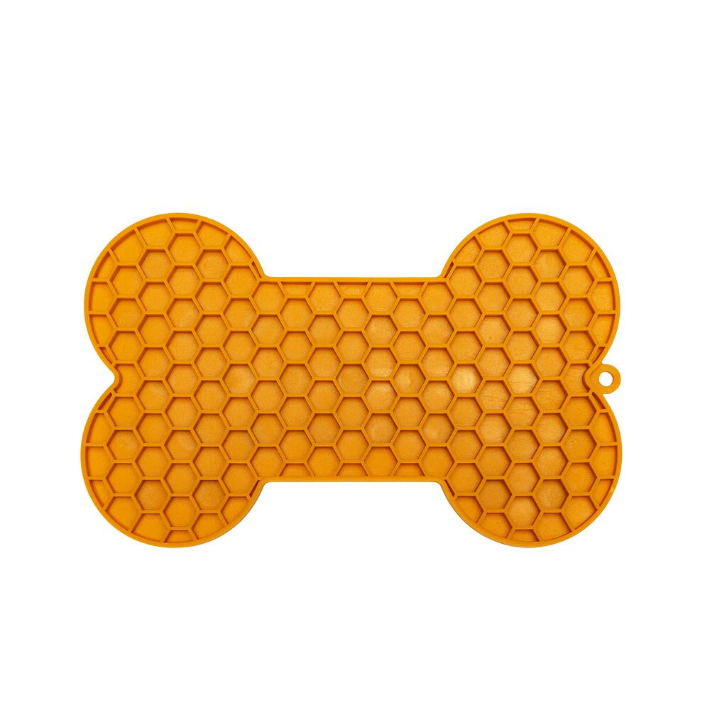 Beeztees Leckmatte Knochen - orange 