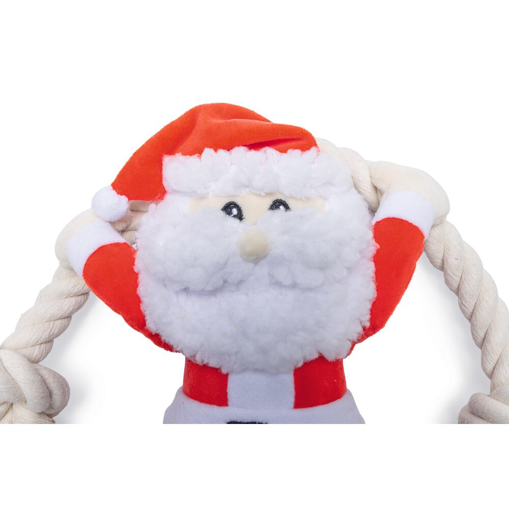 Beeztees Xmas Hundeplüschtier Santa mit Seil 