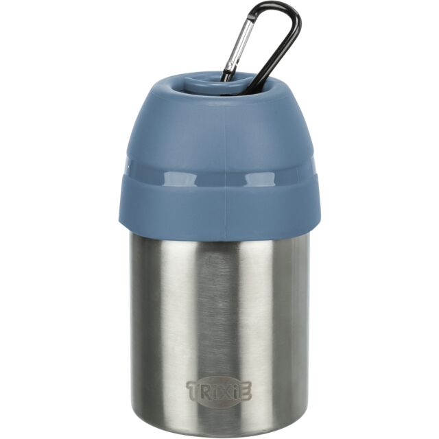 Trixie Edelstahl-Flasche mit Trinknapf 