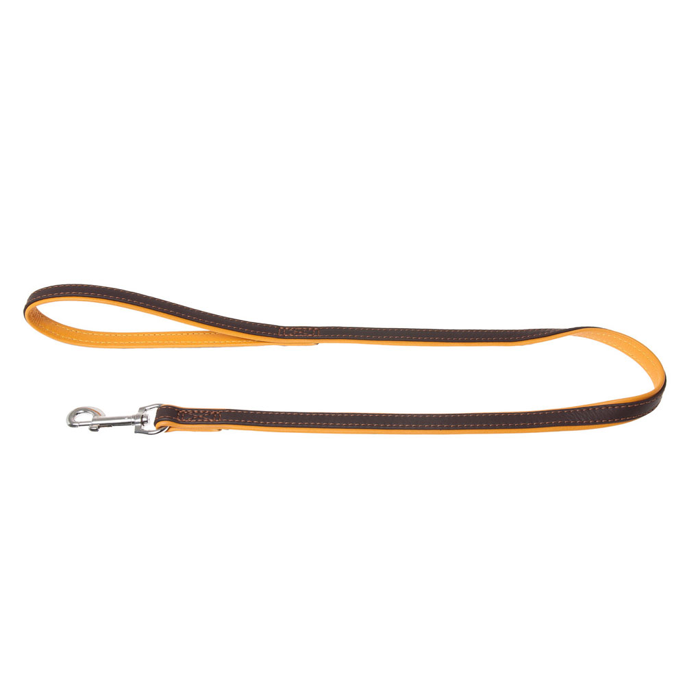 Karlie Vintage Trend Leine - Dunkelbraun/Gelb 