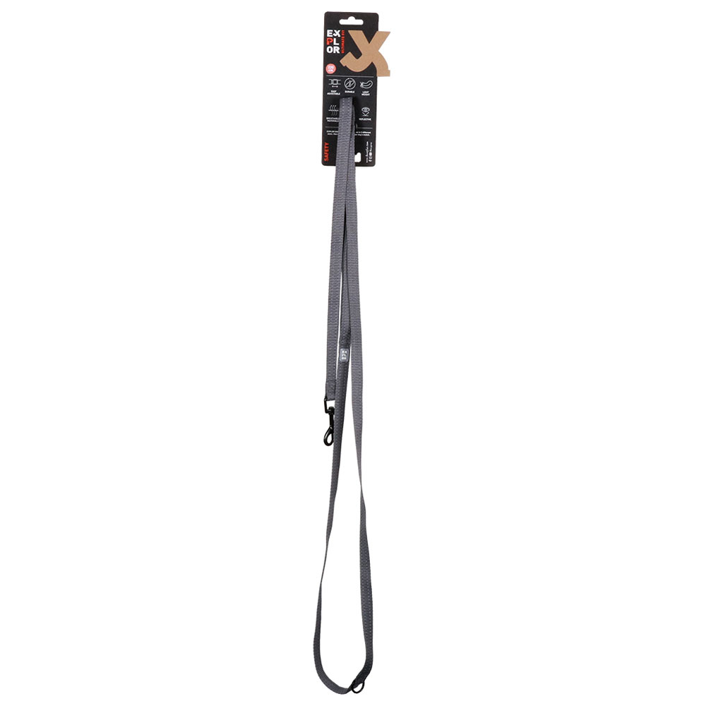 Duvoplus Trainingsleine EXPLOR Ultimate Fit Safety - Silver Reflective 220cm - 25mm