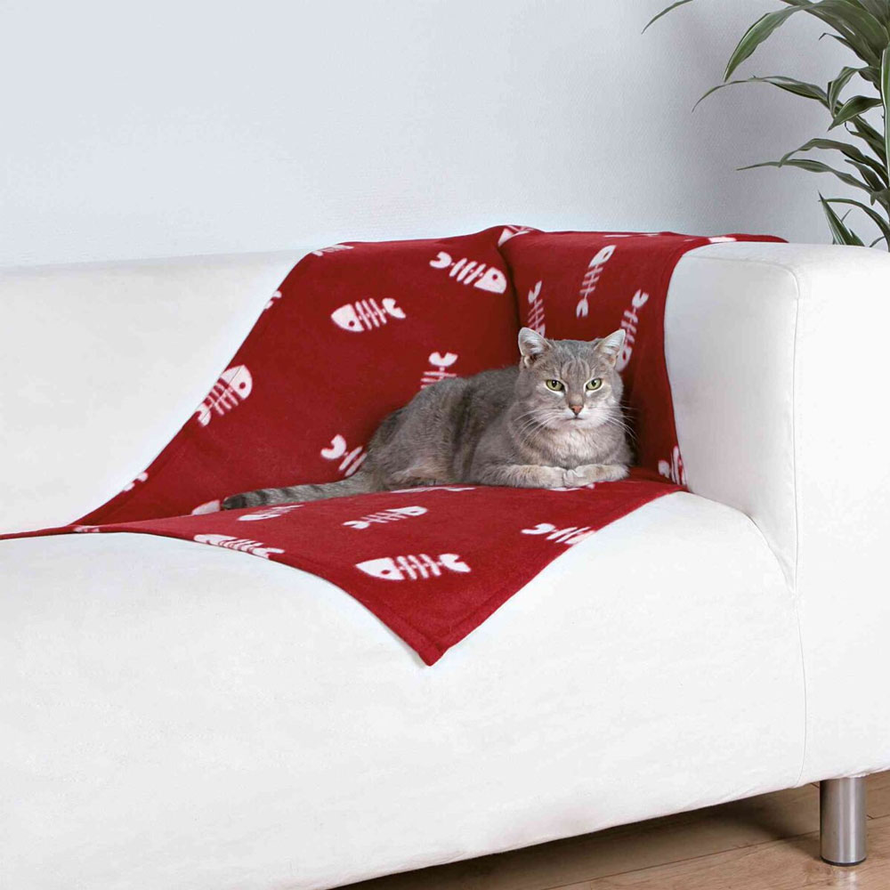 Trixie Fleecedecke Beany - bordeaux, 100 x 70 cm 