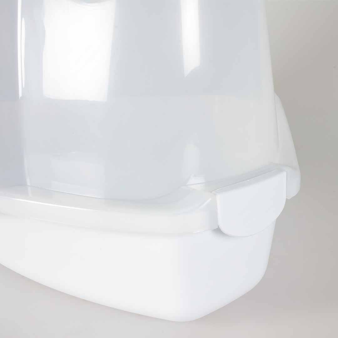 EBI Eck-Katzentoilette Prism M - transparent/weiß 