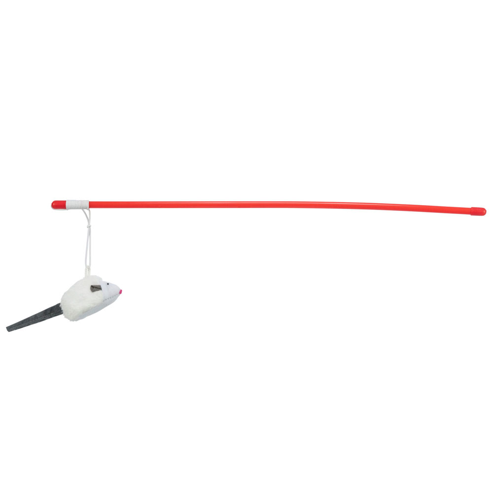 Trixie Spielangel mit Squeaky-Maus - 47 cm 