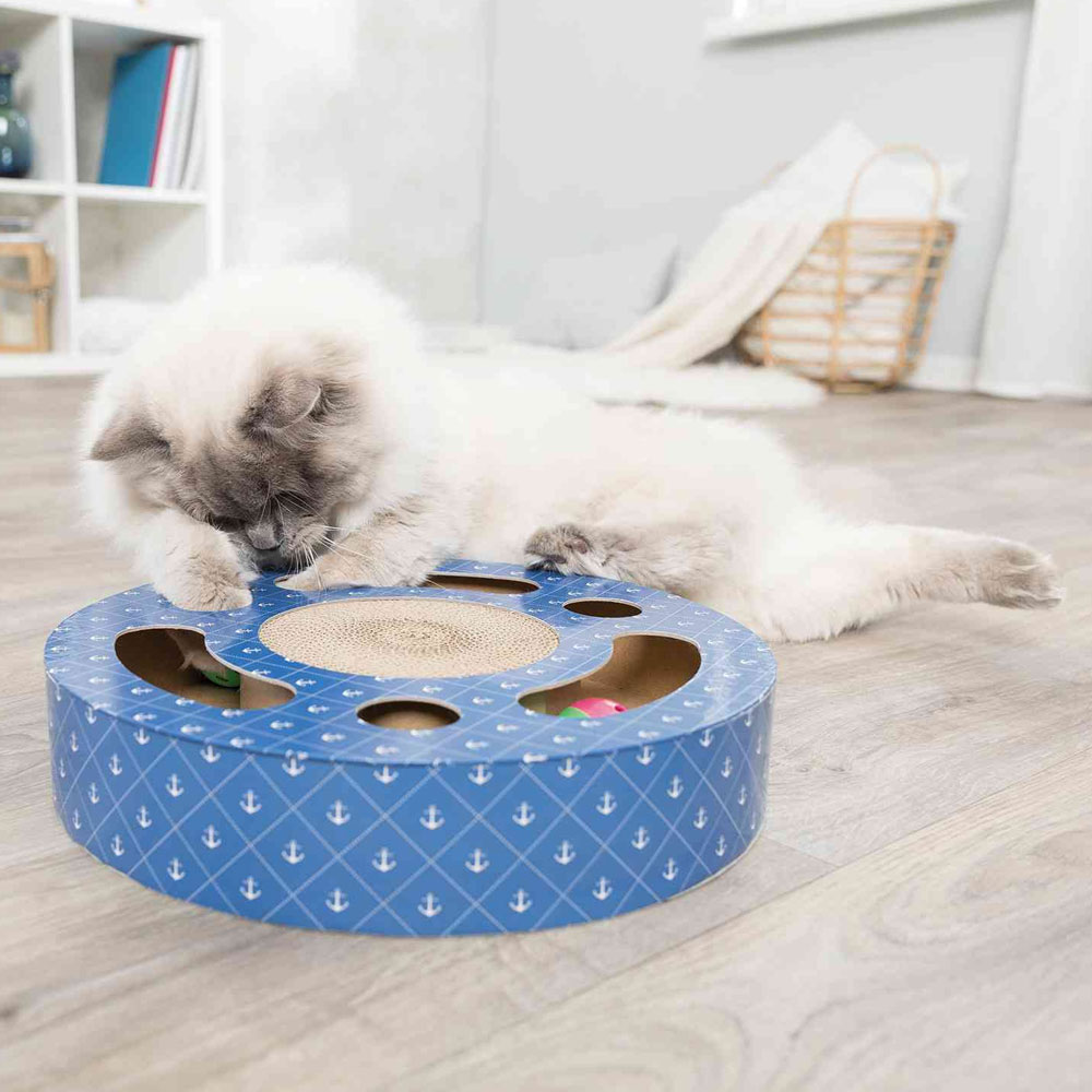Trixie Kratztrommel aus Pappe mit Spielbällen 