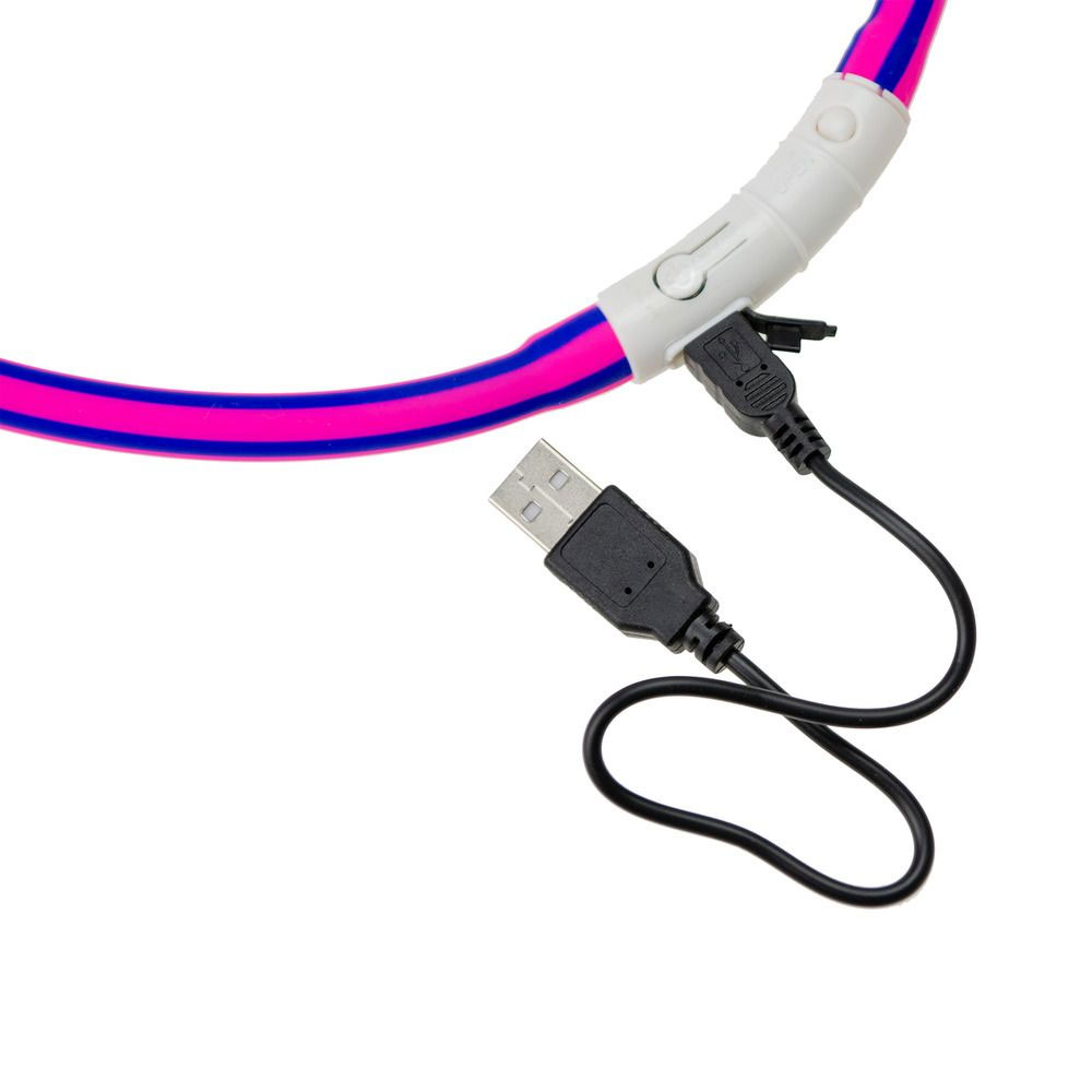 Karlie Visio Light LED-Leuchtschlauch mit USB - Gestreift rot-weiß