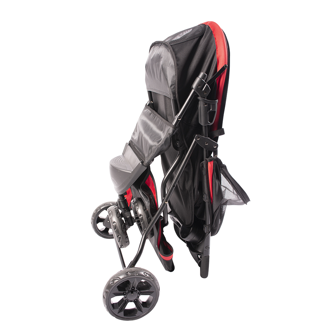 Duvoplus 3-Rad Buggy - Schwarz/Rot 