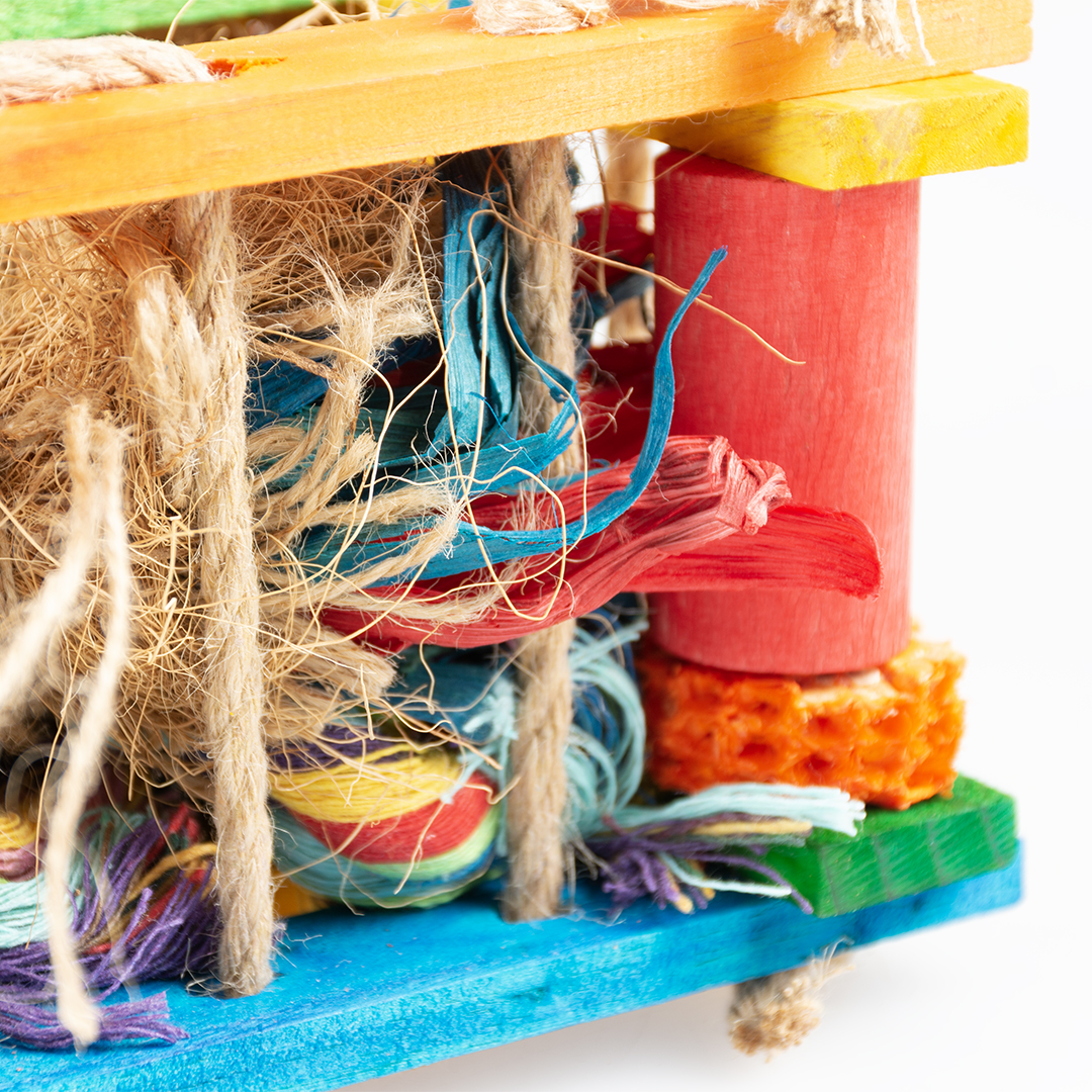Duvoplus Vogelspielzeug Holz-Spielkiste 