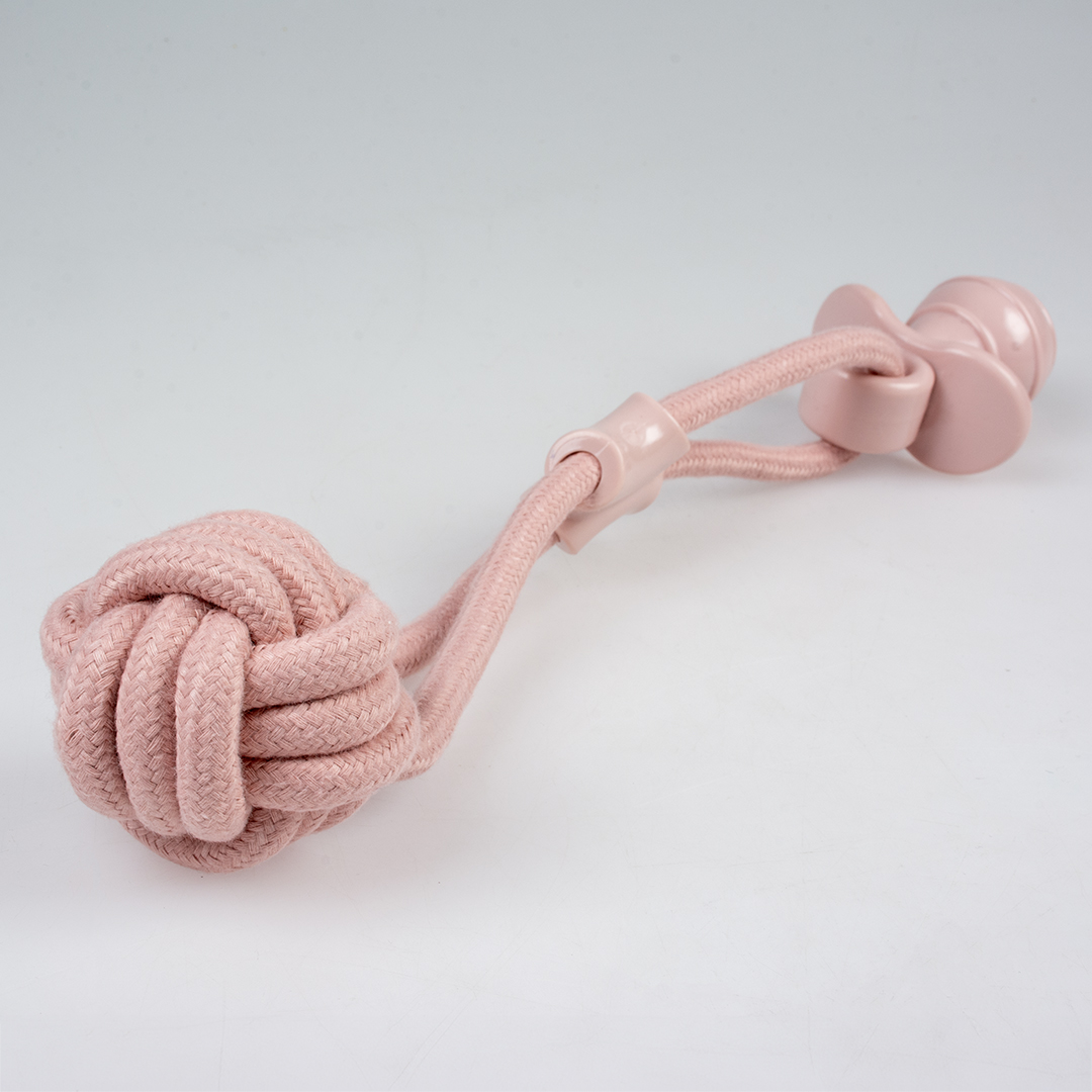 Duvoplus Seil 8-Zugring mit Kugel & Gummischnuller - Rosa 