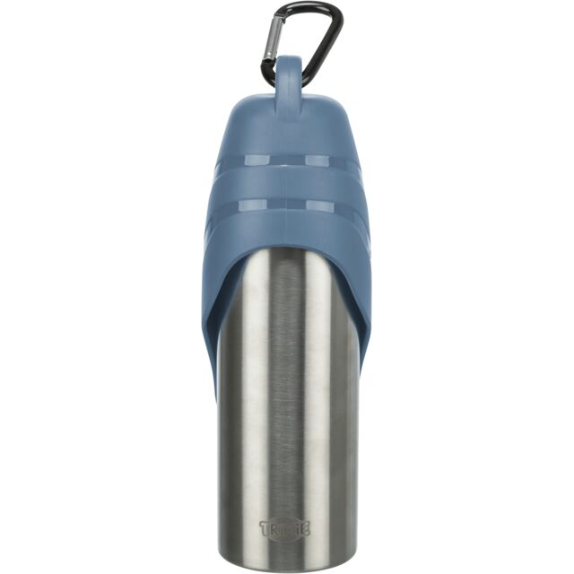 Trixie Edelstahl-Flasche mit Trinknapf 