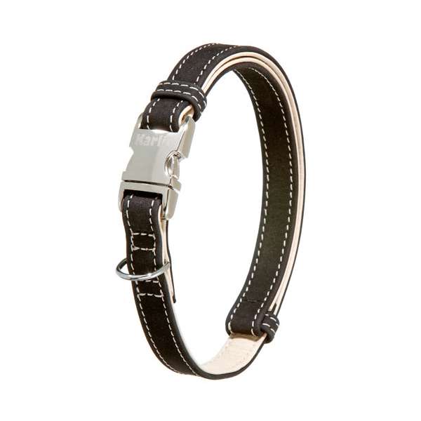 Karlie Buffalo Ultra Halsband - Schwarz/Hellbeige 25 mm / 45-65 cm