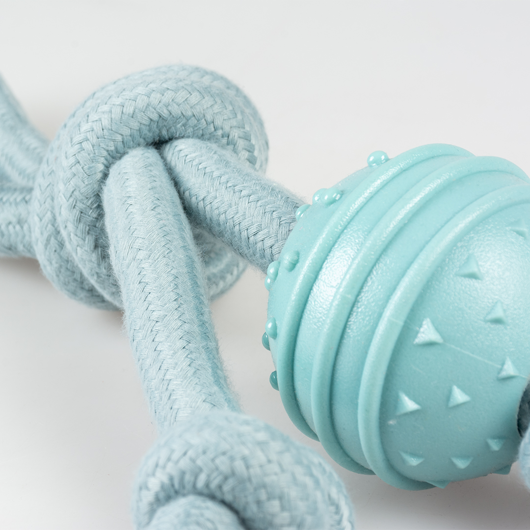 Duvoplus Seilschlaufe mit Knoten & Gummiball - blau 