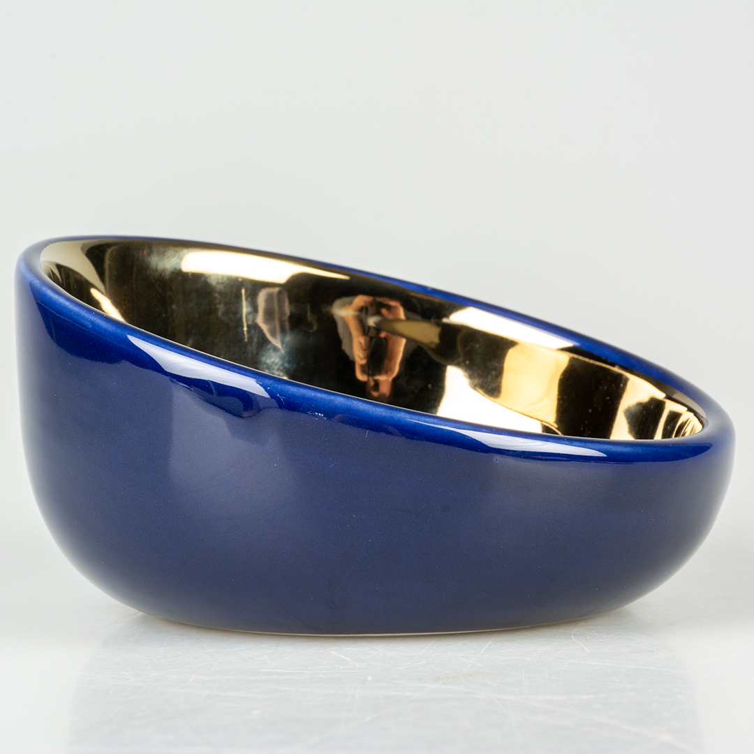 Duvoplus Futternapf Stone Obliq - blau/gold 