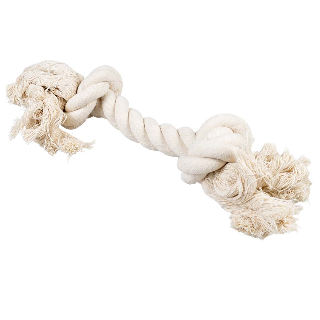 Duvoplus ECO Baumwoll-Tau mit 2 Knoten - weiß 25cm / 90g