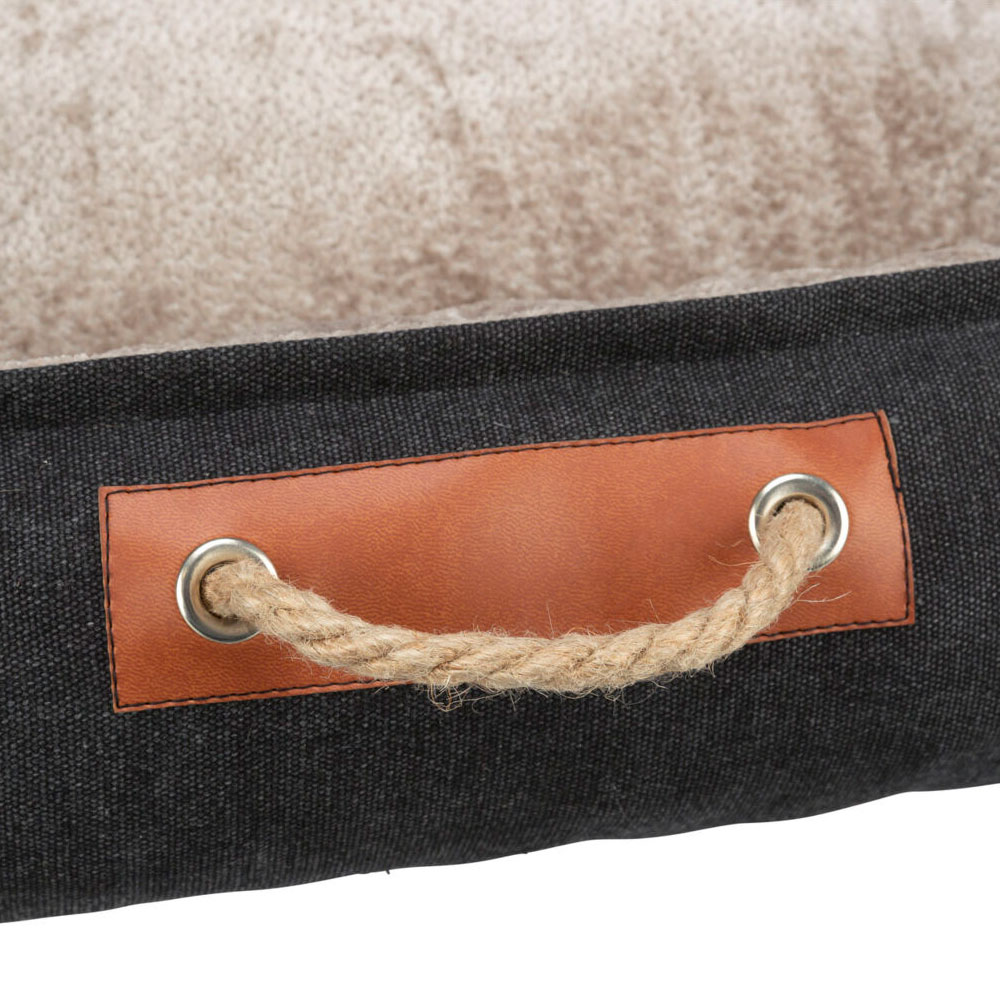 Trixie BE NORDIC Bett Föhr - schwarz/sand 60 × 50 cm