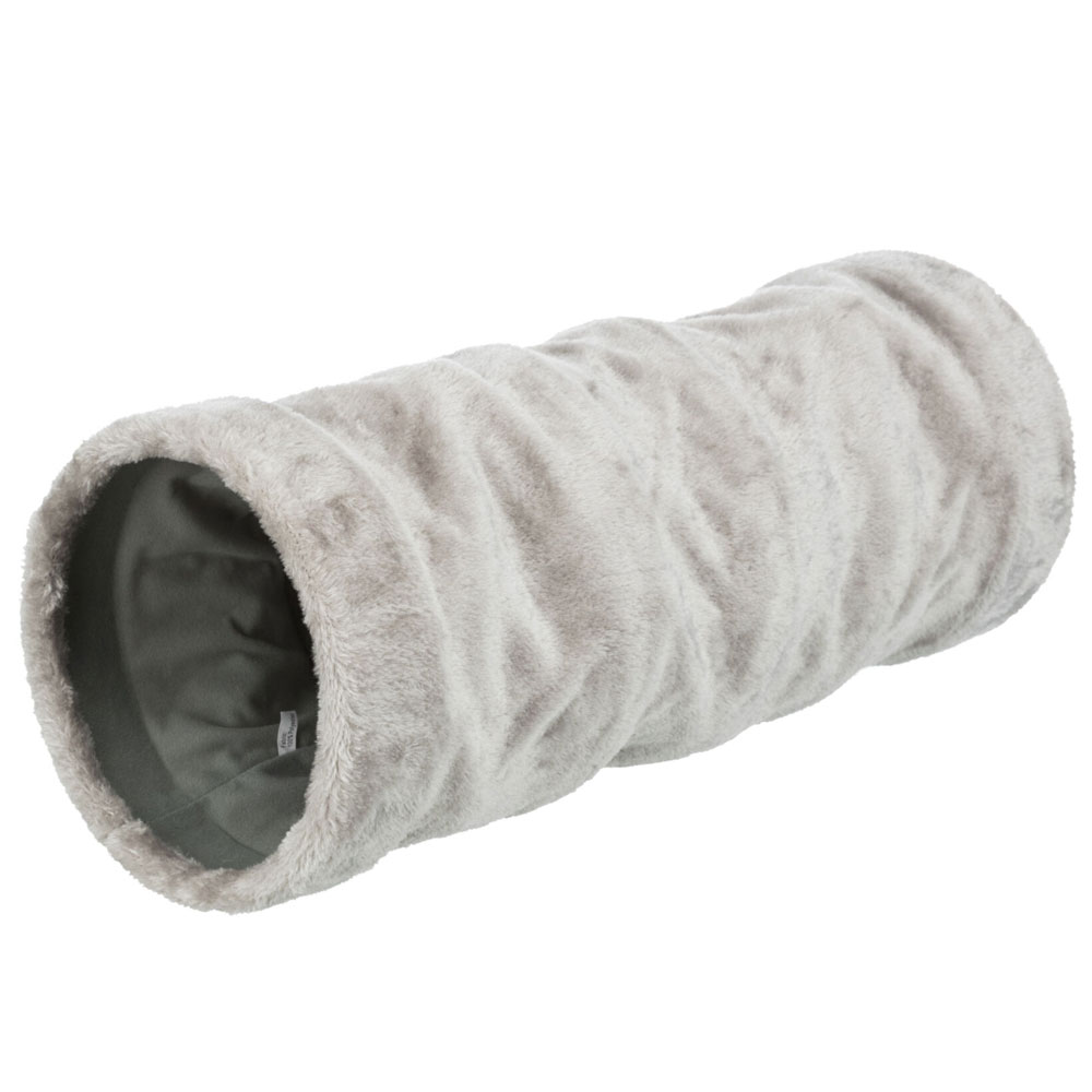 Trixie Crunch Plüschtunnel, 60 cm - Grau 