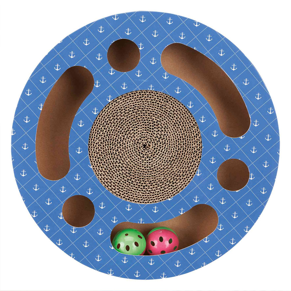 Trixie Kratztrommel aus Pappe mit Spielbällen 