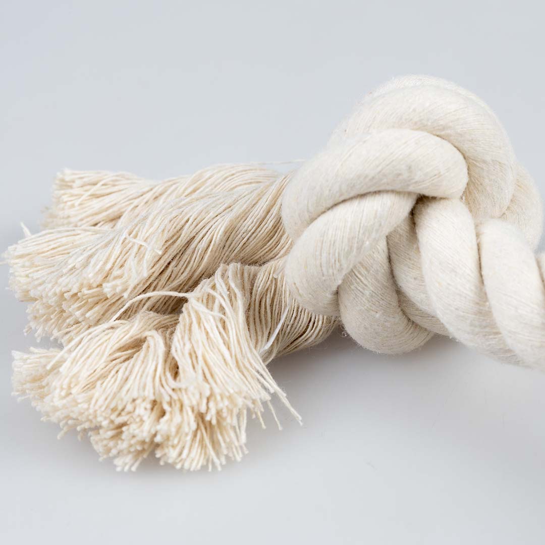 Duvoplus ECO Baumwoll-Tau mit 2 Knoten - weiß 25cm / 90g