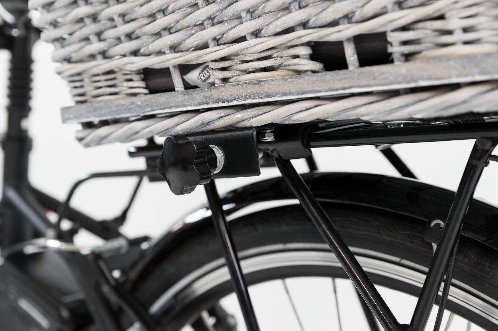 Trixie Fahrradkorb für Gepäckträger aus Weide - grau 
