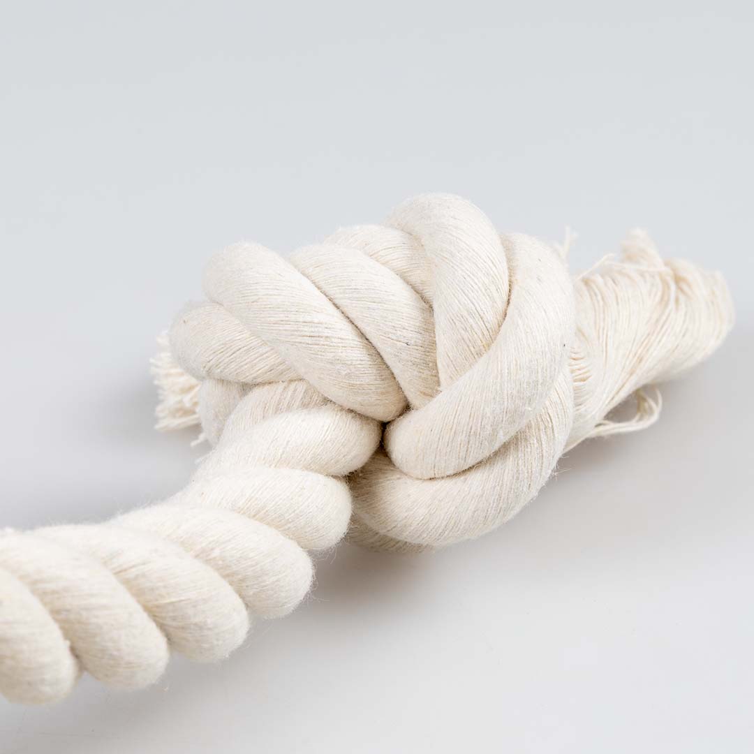 Duvoplus ECO Baumwoll-Tau mit 2 Knoten - weiß 25cm / 90g