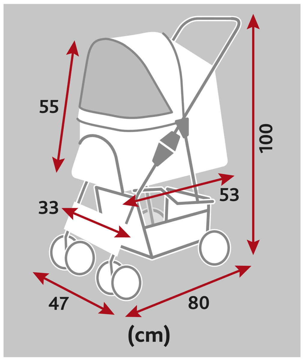 Trixie Buggy für Hunde mit 4 Rädern 