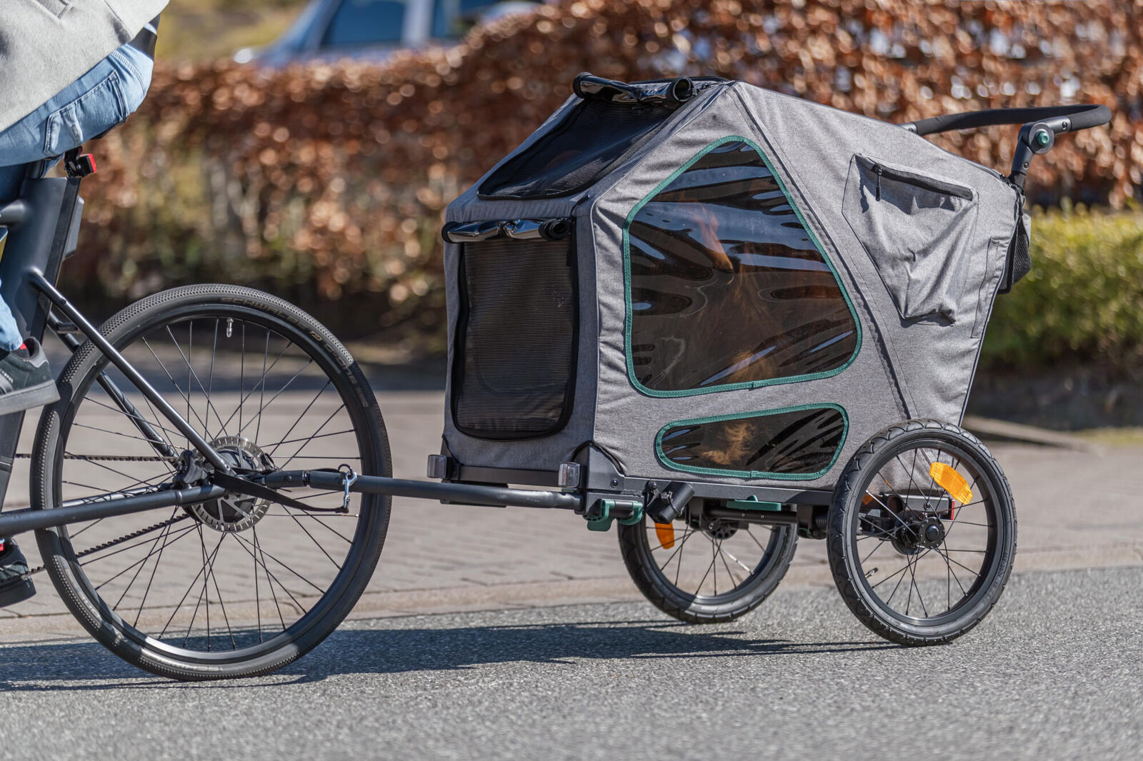 Trixie Fahrrad-Anhänger für große Hunde mit Federung 
